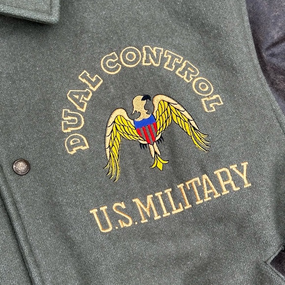 Vintage USA Military Air Force Men’s Flight Wool Bomber Jacket Size Medium - Picture 5 of 13